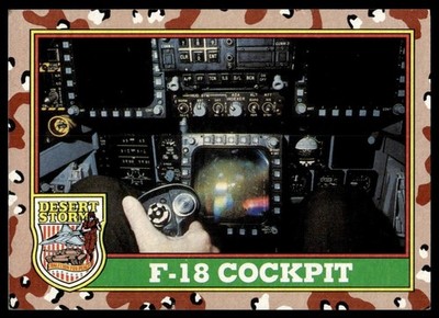 F-18 Cockpit 1991 Topps Desert Storm #64 Raw Single Card