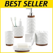 Rustic Ceramic Bathroom Set 5 Pieces