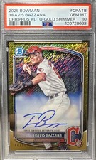 2025 Bowman Chrome Pros Travis Bazzana #CPA-TB Gold Shimmer Refractor Auto /50