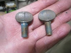 2 New Old Stock Vintage 3/8"-16 X 3/4" Cast BRASS Spade Thumb Screws USA