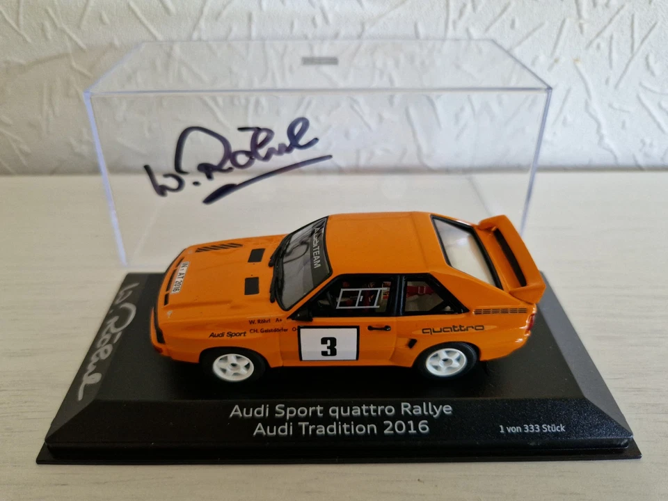 Audi Sport Quattro Rallye Audi Tradition 2016 #3 W.Röhrl Org.Signiert Minichamps - Bild 1 von 4