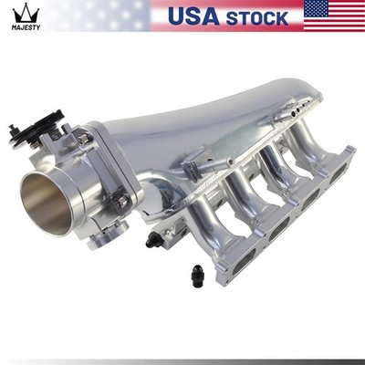 Intake Manifold Kit + 80mm Throttle Body + Fuel Rail For VW GTI MK4 Audi TT 1.8T