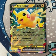 Pikachu ex 053/128 Holo Celebrations 30th Anniversary Pokemon Card NM