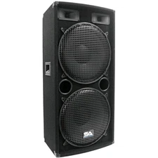 Seismic Audio 155.2 15" PA DJ Speakers 1000W - Black