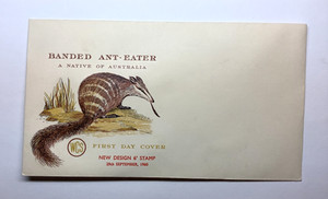 AUSTRALIA 1960 BANDED ANT EATER ANIMAL FIRST DAY COVER NO STAMP