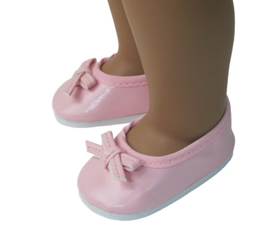 Pink Ballet Flats Shoes Fits 18'' Girl Dolls