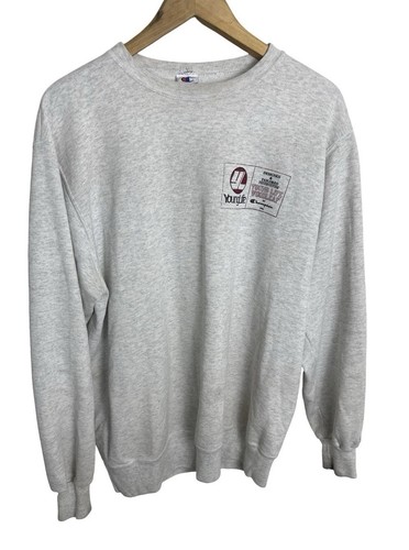 Sweat col rond homme vintage années 90 Champion Young Life Woodleaf taille XL - Photo 3/9