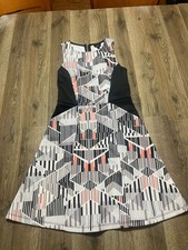 Mossimo Dress Women's Size Small, Black White Grey Orange, Zip up Back