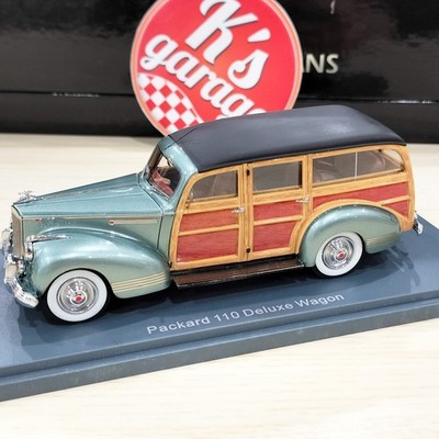 Neo 1/43 Packard 110 Deluxe Wagon 1941 Wagon green Wood NEO44650