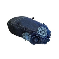 Denim Beret Hat for Women, French Artist Painter Beret Casual Sun Hat with