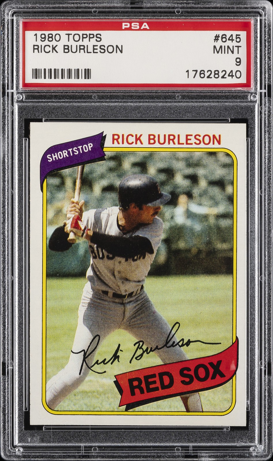 1980 TOPPS #645 RICK BURLESON PSA 9