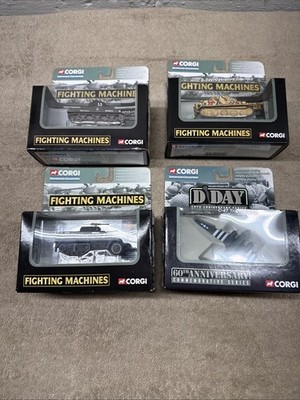 Corgi Fighting Machines Lot Of 4! NEW! D Day/Op Overlord/Guadal Canal