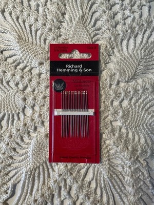 Milliners Size 8 needles - Richard Hemming & Son - 16 needles per pack