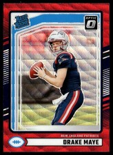 2024 Donruss #379 Drake Maye Optic Rated Rookies Preview Red Wave