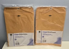 Two Packs 6 Clasp Gummed Envelopes Mailing Storage Envelopes 9” x 12” Manila