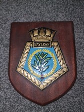 HMS Bayleaf RFA A109 Royal Navy Ship Crest Plaque Military Maritime Collectable