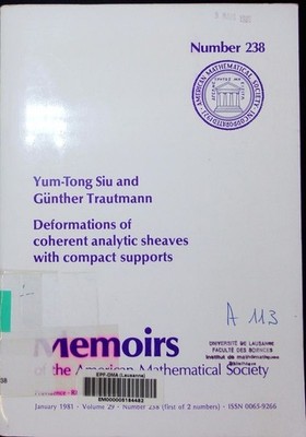 Deformations of coherent analytic sheaves with compact supports Yum-Tong 2497901