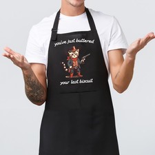 Funny Western Cat Baking Aprons Pockets Gifts Bakers Women Lover Waterproof Bib