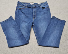 Wrangler Classic High-Rise True Straight Jeans Women's Size 18x32 Blue Denim