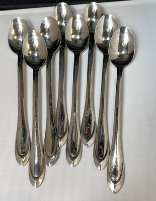 Cambridge 7.5'' Stainless Teaspoons   Set of 8 Simple Silver Flatware