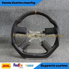 Real Carbon Fiber Steering Wheel For Chrysler 300c Challenger Srt8 05-10 Wtrim