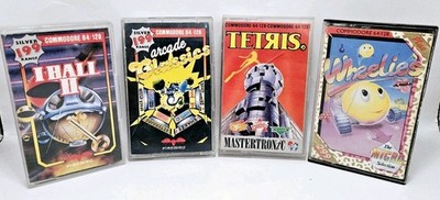 Tetris, Wheelies, IBall II & Arcade Classics Bundle - C64 Commodore 64
