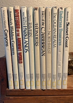 National Geographic Society Hardcover Book Set, Lot of 10, Nature & Travel