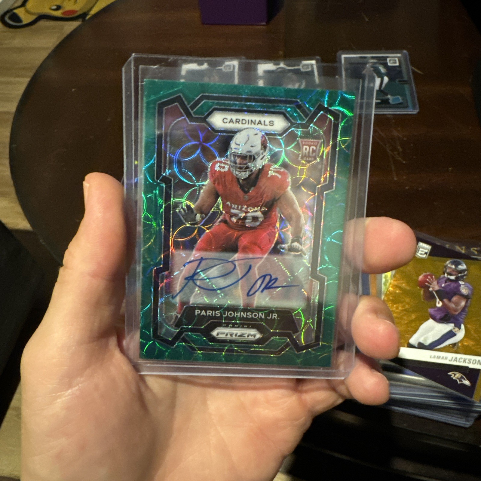 2023 Panini Prizm Autographs Prizms Green Scope #304 Paris Johnson Jr. Auto /75