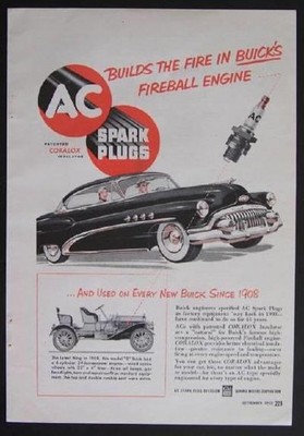 1952 Buick Fireball 1908 Model S AC Spark Plug AD