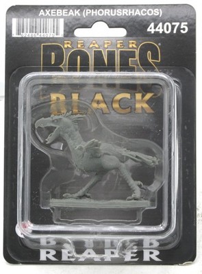 Reaper 44075 Axebeak [Phorusrhacos] (Bones Black) Terror Bird Prehistoric Animal