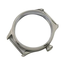 42mm Stainless Steel Watch Case Set With Crown For ETA6497 6498 ST3600 Movement