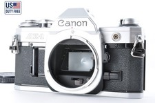 US Duty Free Meter Works N MINT Canon AE-1 Silver SLR Film Camera JAPAN 281