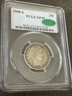 1908-S Barber Quarter 25C PCGS XF45 Better Date San Francisco Silver Coin