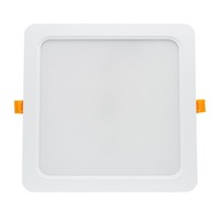 Led Einbauleuchte Downlight Dure 3 Weiß Eckig 22X22Cm IP54 24W 2900Lm Warm 3000K