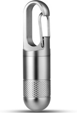 Small Titanium Pill Case, Keychain Pill Holder Travel Pill Box Container,Portabl