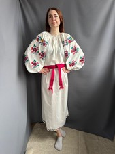 Embroidered Ukrainian dress Shirt Folk Vyshyvanka shirt Feminine dress