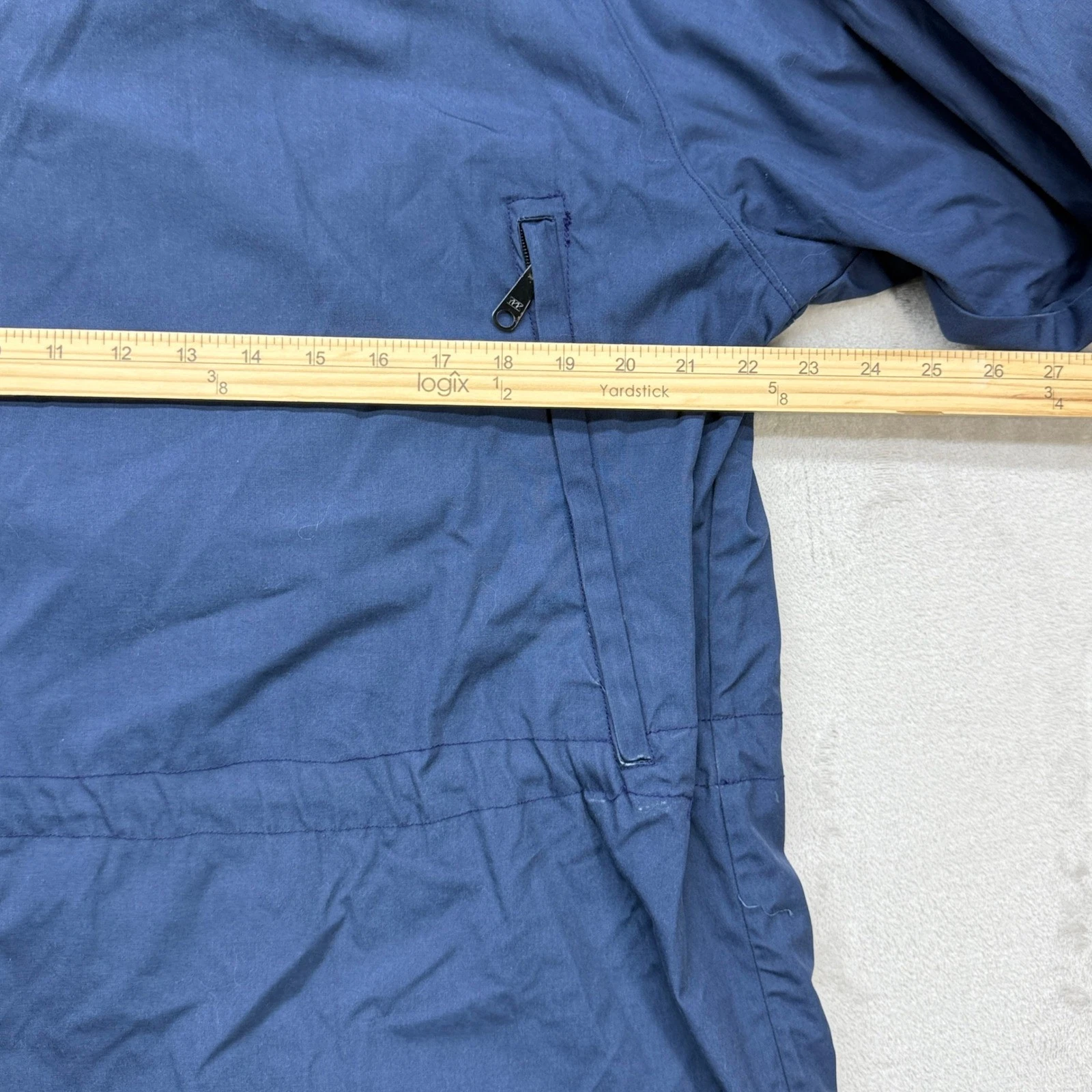 Vintage Frostline Kit Mountain Parka Mens M Navy Blue Hooded Utility Jacket 90s - product detail image 7