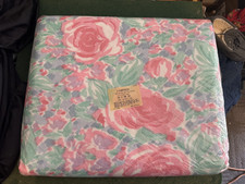 Vtg MCM Rose Garden Blanket NOS Made In USA Fits Twin Or Full 72x90” NEW!