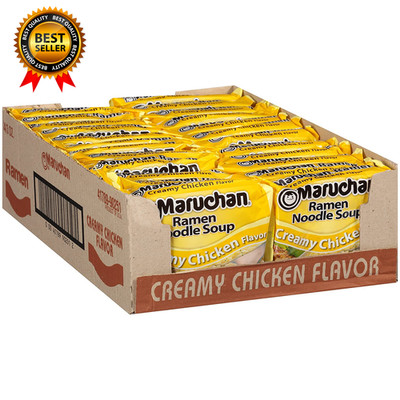 Ramen Creamy Chicken Instant Ramen Noodles Ready to Eat Meals 3 Oz 24 Count
