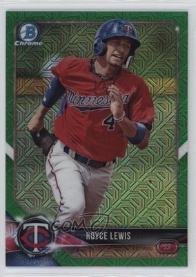 2018 Bowman Chrome Prospects Green Shimmer Refractor 77/99 Royce Lewis 0hk3