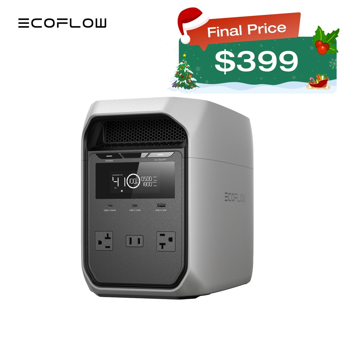 EcoFlow DELTA 3 Classic 1024Wh 1800W Portable Power Station