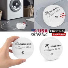 2 Pack Water Leak Detector 90 Db Flood Detection Auto Alarm Sensor For Bathrooms