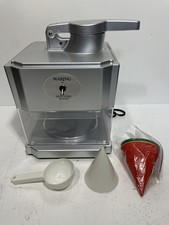Waring Pro Snow Cone Maker Silver SCM100 Tested & Working