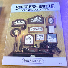 Vtg Scherenschnitte by Back Street Colonial Collection Scissor Paper Cutting