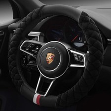 Luxury Fluffy Steering Wheel Cover For Men Women Soft Warm Black Fuzzy Universal Luxury Fluffy Steering Wheel Cover For Men Women Soft Warm Black Fuzzy Universal