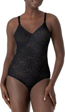 Bali Firm Control Lace N Smooth Body briefer Black 34C