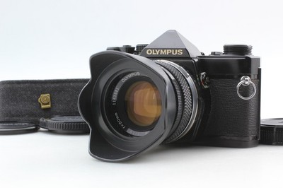 [N MINT] Olympus OM-1 MD Black SLR Film Camera F.Zuiko 50mm F1.8 Lens From JAPAN