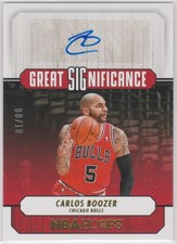 2022-23 NBA Hoops Great SIGnificance Carlos Boozer #GS-CBZ Auto Gold SSP /10