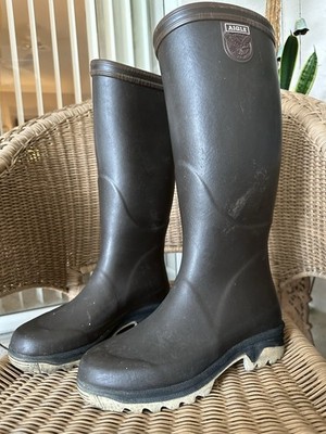 Aigle Women s Rubber Tall Boots Sz 38 Made In France Rain Snow Hunting Riding