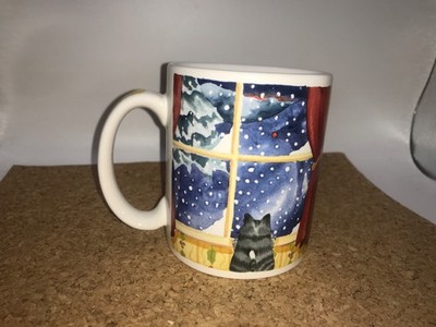 Cypress Point Trading Co Broadway Show Cats Santa Christmas Coffee Tea Cup Mug